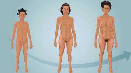 Mudanças e sexualidade no corpo feminino a partir da puberdade.